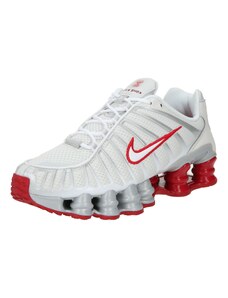 Nike Sportswear Ниски маратонки 'SHOX TL' светлосиво / огнено червено / бяло