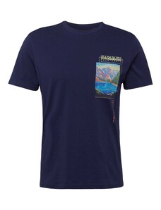 NAPAPIJRI Тениска 'CANADA' морскосиньо / светлосиньо / мента / оранжево
