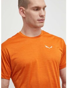 Спортна тениска Salewa Puez Melange Dry в оранжево с меланжов десен