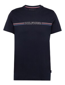 TOMMY HILFIGER Тениска нощно синьо / светлосиньо / червено / бяло