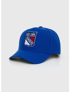 Шапка с козирка Mitchell&Ness NHL NEW YORK RANGERS в синьо с апликация