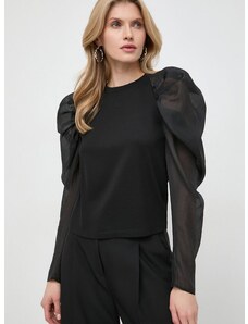 Блуза Karl Lagerfeld в черно с изчистен дизайн
