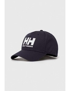 Памучна шапка с козирка Helly Hansen Czapka HH Ball Cap 67434 001 в тъмносиньо с принт 67489 67434