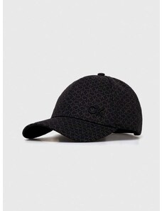 Памучна шапка с козирка Calvin Klein в черно с апликация K60K611999