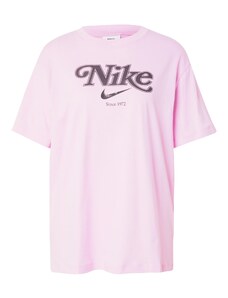Nike Sportswear Свободна дамска риза бледорозово / черен меланж