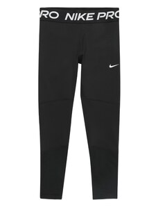 NIKE Спортен панталон черно / бяло