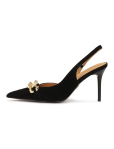 Kazar Дамски обувки на ток с отворена пета злато / черно