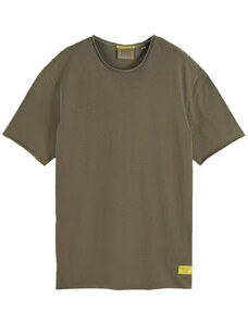 SCOTCH & SODA T-Shirt Raw Edge 175587 SC6894 sea moss