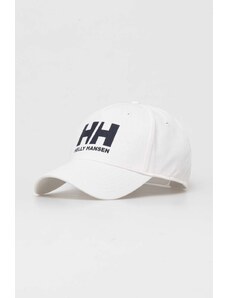 Памучна шапка с козирка Helly Hansen Czapka HH Ball Cap 67434 001 в бежово с принт 67489 67434