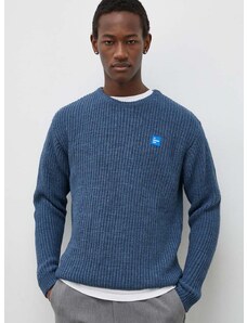 Пуловер с вълна American Vintage мъжки в синьо