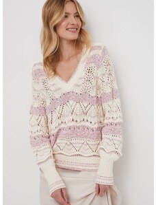 Пуловер Mos Mosh дамски в лилаво от лека материя
