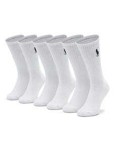 Комплект 3 чифта дълги чорапи мъжки Polo Ralph Lauren 449858064001 White