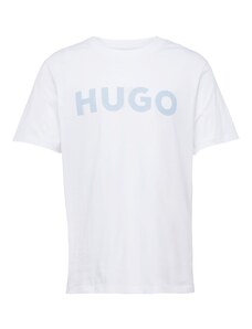 HUGO Тениска 'Dulivio' небесносиньо / бяло