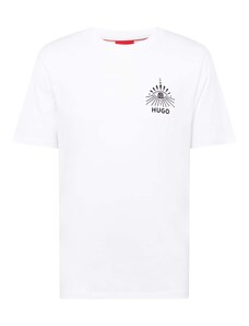 HUGO Тениска 'Dedico' черно / бяло