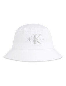 CALVIN KLEIN Шапка Monogram Bucket Hat K60K611029 0LI white/silver logo
