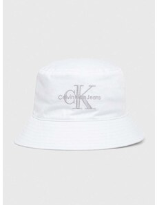 Памучна капела Calvin Klein Jeans в бяло от памук K60K611029