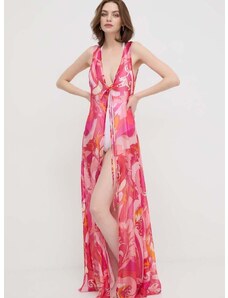 Плажна рокля с коприна Guess в розово E4GK02 WE550