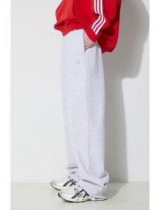 Памучен спортен панталон adidas Originals 0 в сиво с меланжов десен IL0851