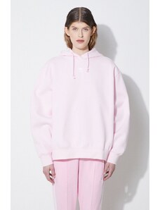 Суичър adidas Originals Adicolor Essentials Boyfriend Hoodie в розово с качулка с изчистен дизайн IR5927
