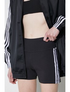 Къс панталон adidas Originals 3-Stripes 0 в черно с десен висока талия IP2980