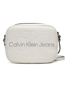 Дамска чанта Calvin Klein Jeans Sculpted Camera Bag18 Mono K60K610275 White/Silver Logo 0LI
