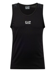 EA7 Emporio Armani Тениска черно / бяло