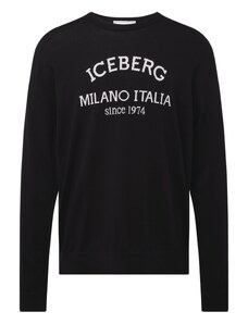 ICEBERG Пуловер черно / бяло