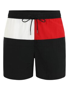 Tommy Hilfiger Underwear Шорти за плуване 'MEDIUM DRAWSTRING' огнено червено / черно / бяло