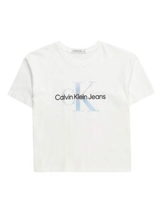 Calvin Klein Jeans Тениска 'SERENITY' светлосиньо / черно / бяло