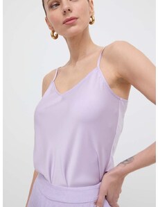 Блуза Armani Exchange в лилаво с изчистен дизайн 8NYH05 YNZ5Z NOS