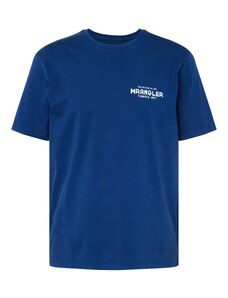 WRANGLER Тениска синьо / бяло