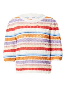Suncoo Пуловер 'PANACA' светлосиньо / тъмнооранжево / червено / бяло
