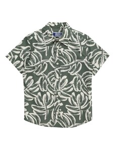 Jack & Jones Junior Риза 'LAFAYETTE' тъмнозелено / бяло