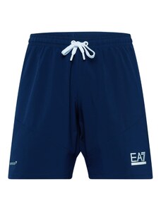 EA7 Emporio Armani Спортен панталон нейви синьо / бяло