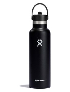 Термобутилка Hydro Flask 21 Oz Standard Flex Straw Cap Black в черно S21FS001
