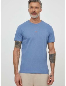 Памучна тениска BALR. в синьо с апликация B1112 1226