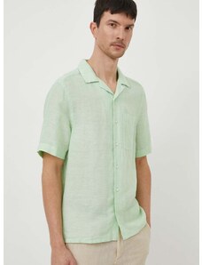 Ленена риза Calvin Klein в зелено със стандартна кройка K10K109521
