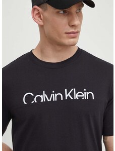 Тениска Calvin Klein Performance в черно с принт