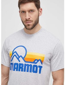 Тениска Marmot Coastal в сиво с принт