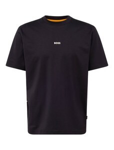BOSS Orange Тениска черно / мръсно бяло