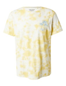 BLEND Тениска пастелно синьо / лимоненожълто / бяло