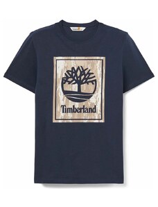 TIMBERLAND T-Shirt Stack Logo Camo Short Sleeve TB0A5UBF4331 410 navy