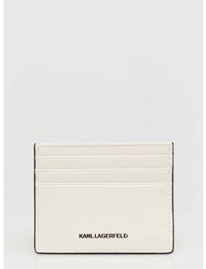 Кожен калъф за карти Karl Lagerfeld в бяло
