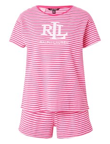Lauren Ralph Lauren Пижама розово / светлорозово / бяло