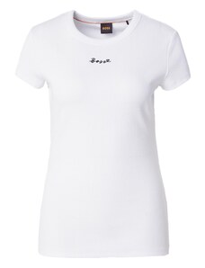 BOSS Тениска 'Esim' черно / бяло