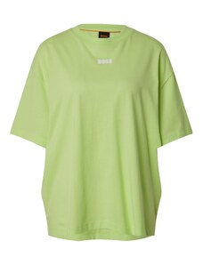 BOSS Тениска светлозелено / бяло