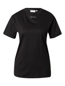 Calvin Klein Тениска черно / сребърно