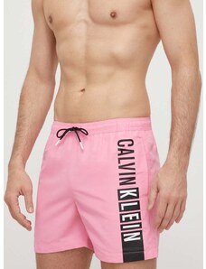 Плувни шорти Calvin Klein в розово KM0KM00991