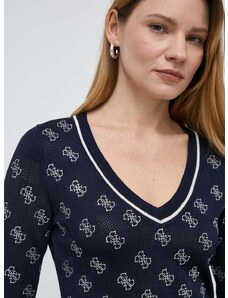 Пуловер Guess ROSIE дамски в тъмносиньо от лека материя W4GR07 Z3D60
