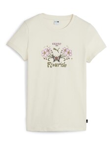 PUMA Тениска 'GROW FLOURISH' зелено / бледорозово / бяло / бял памук